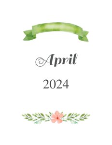 April Monthly Planner Divider {Editable}