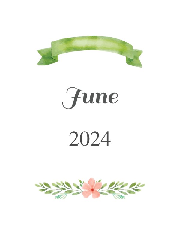 June Monthly Planner Divider {Editable}