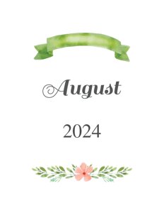 August Monthly Planner Divider {Editable}