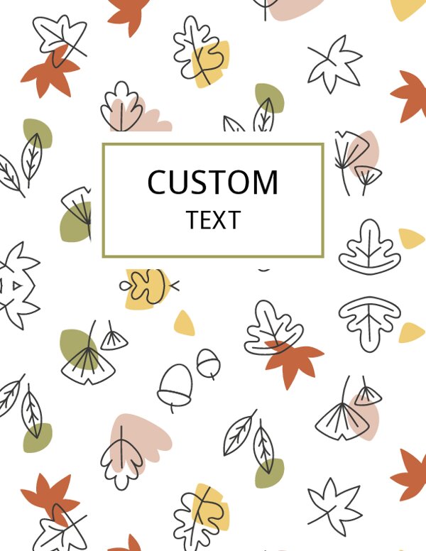 Fall Leaves Binder Cover {Editable}