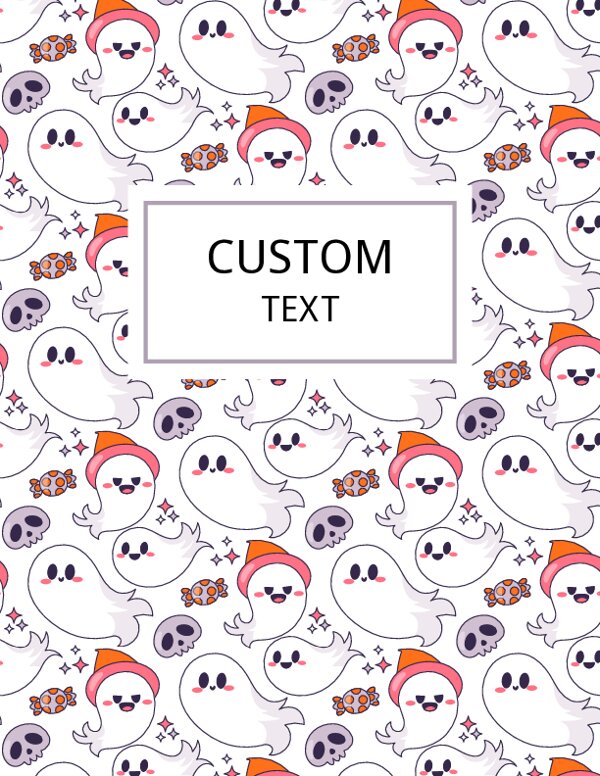 Cute Halloween Ghosts Binder Cover {Editable}