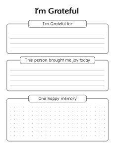 I am Grateful Printable