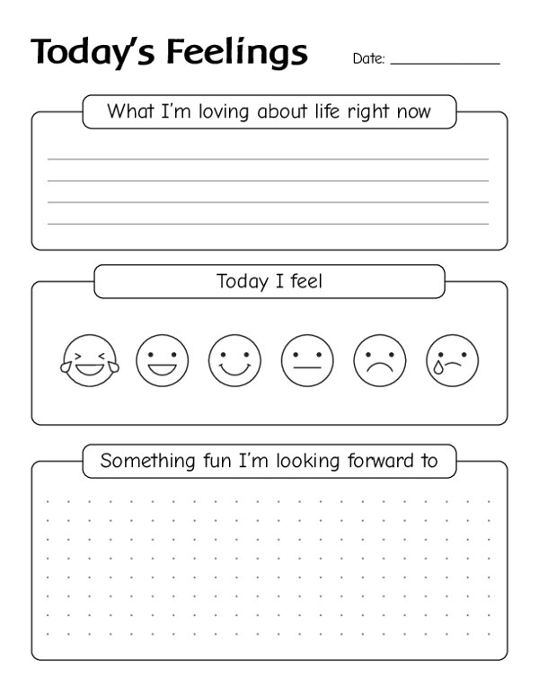 Todays Feelings Printable