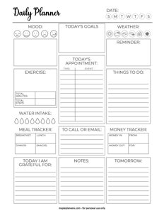 Day Planner Template