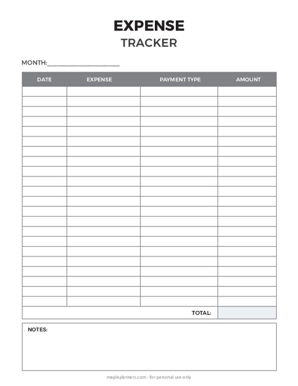 Expense Tracker Template