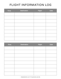 Flight Information Log