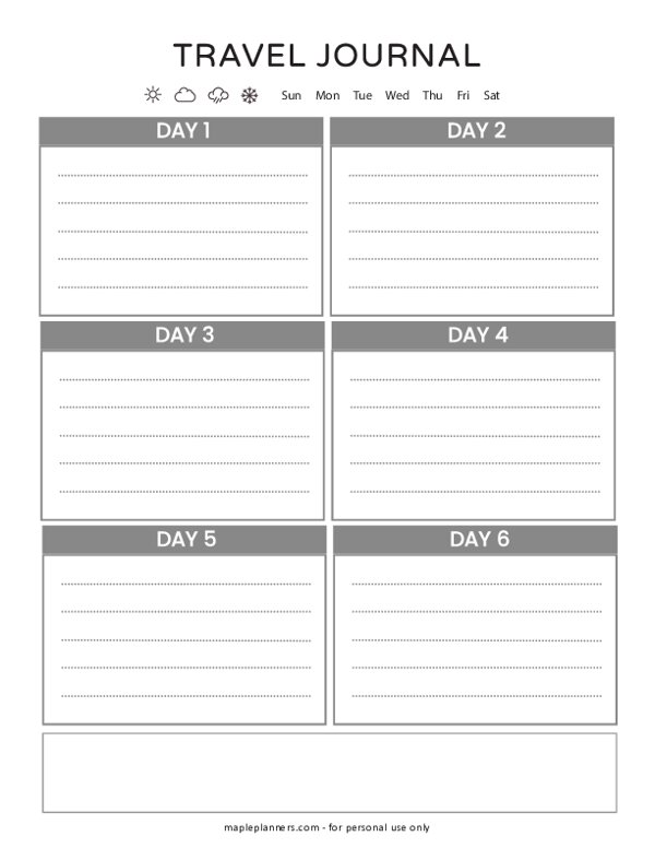 Travel Journal Template