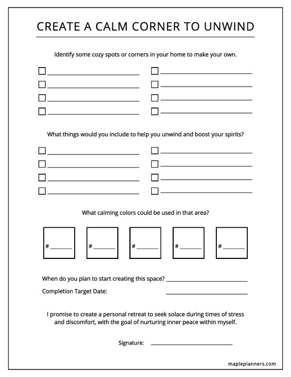 Calming Corner Template