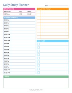 Daily Student Planner