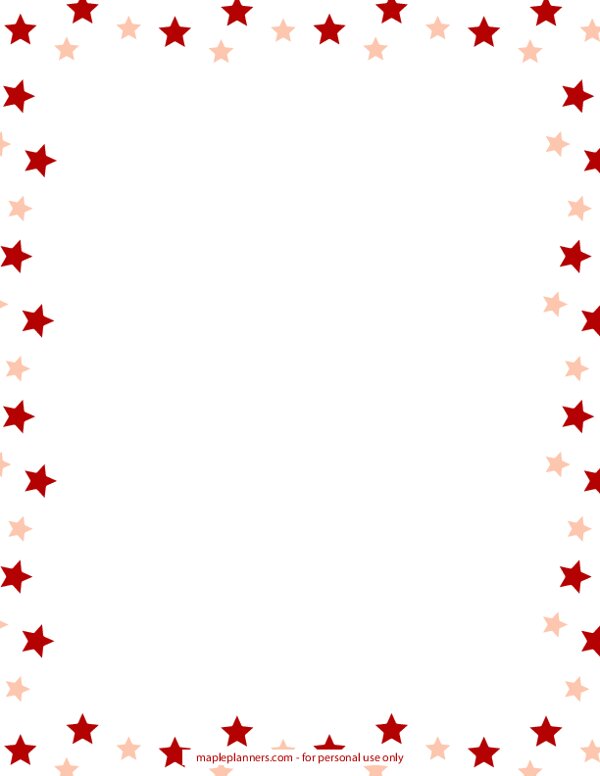 Christmas Stars Page Border