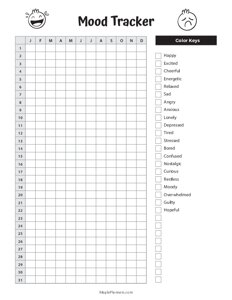 Daily Mood Tracker Template
