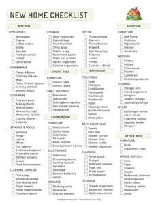 New Home Essentials Checklist