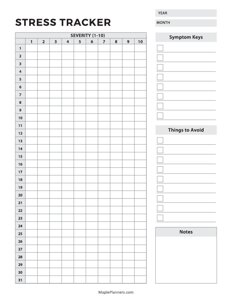 Stress Tracker Template