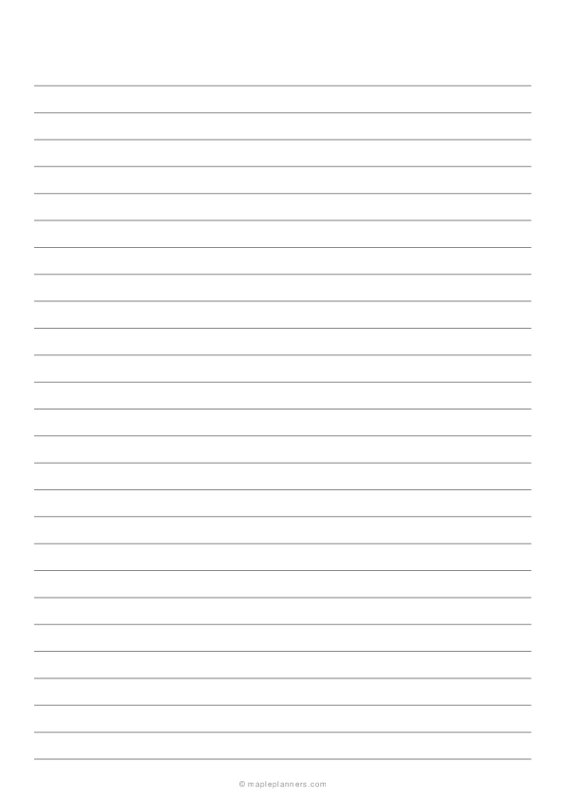 A4 Lined Paper Printable (1 cm)