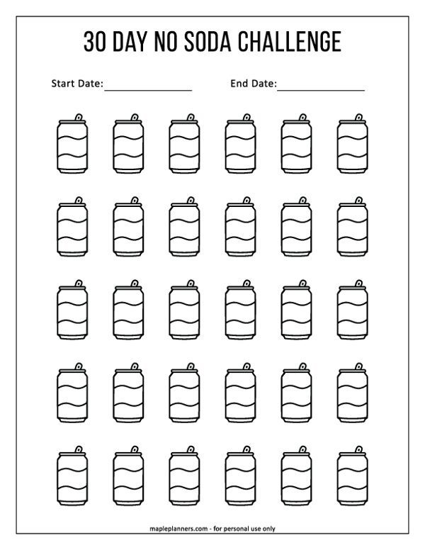30 Day No Soda Challenge