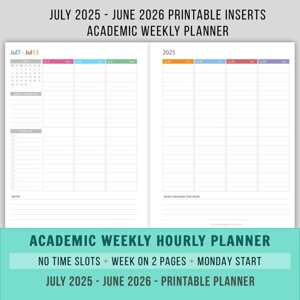 2025 - 2026 Academic Planner Printable