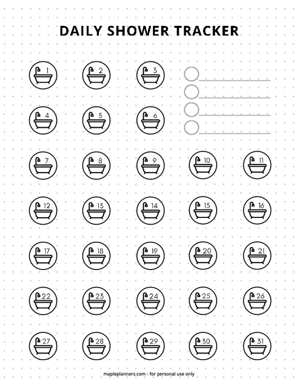 Daily Shower Tracker