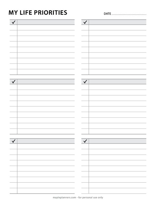 Categorized Priority To-Do List