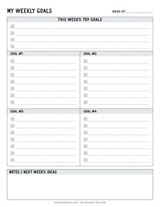 Goal-Oriented Weekly To-Do List