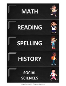 Chalkboard Subject Area Labels {Editable}