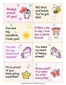 Lunchbox Notes for Kids