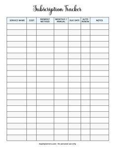 Subscription Tracker