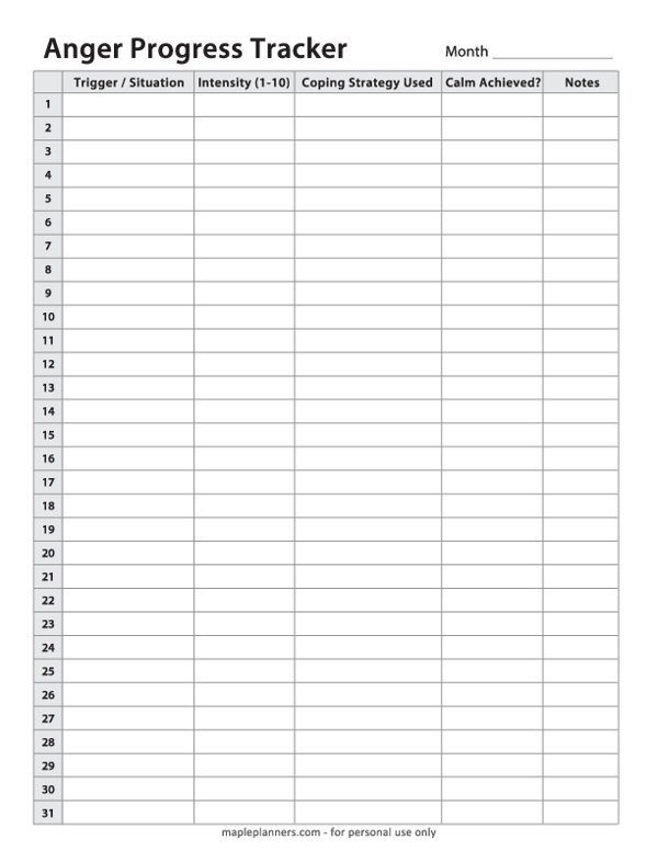 Anger Progress Tracker