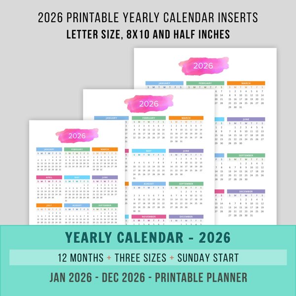 2026 Yearly Calendar