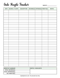 Side Hustle Tracker