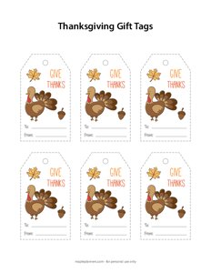 DIY Thanksgiving Gift Tags