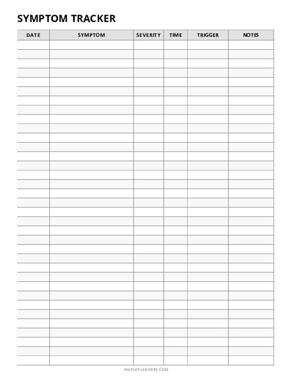 Daily Symptom Tracker
