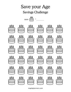 Save Your Age Savings Challenge