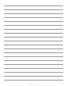 1/2 Inch Low Vision Lined Paper