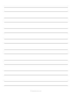 1/2 Inch Double Lined Paper