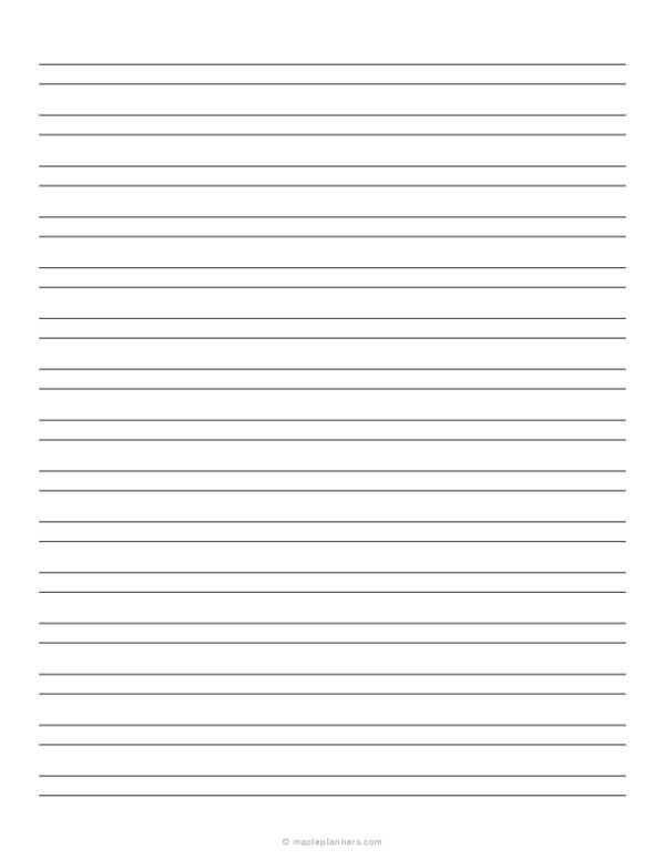 1/4 Inch Double Lined Paper