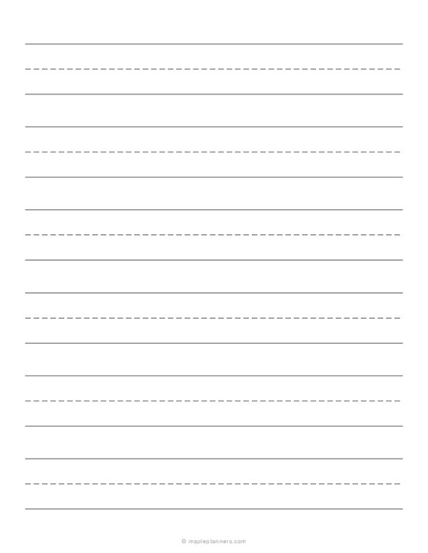 1 Inch Handwriting Paper