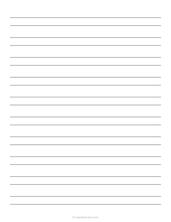 10 mm Double Lined Paper