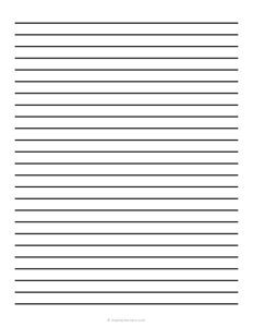 10 mm Low Vision Lined Paper