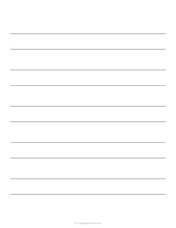 3/4 Inch Double Lined Paper