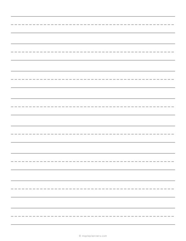3/4 Inch Handwriting Paper