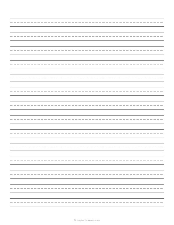 3/8 Inch Handwriting Paper