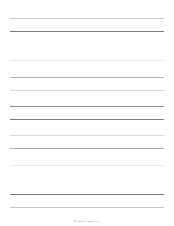5/8 Inch Double Lined Paper