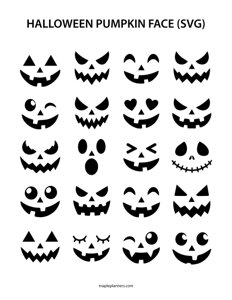 Jack O Lantern Faces SVG