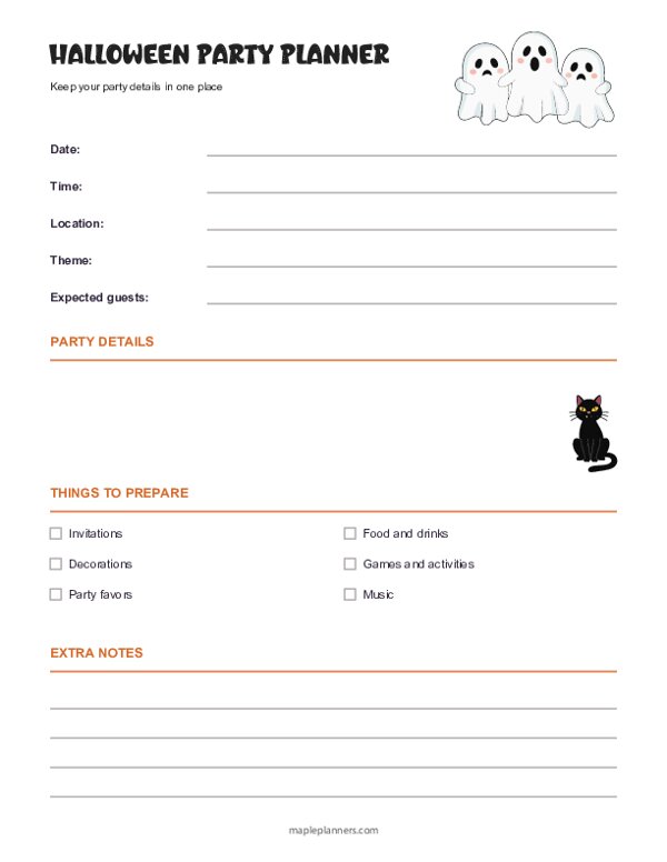 Halloween Party Planner
