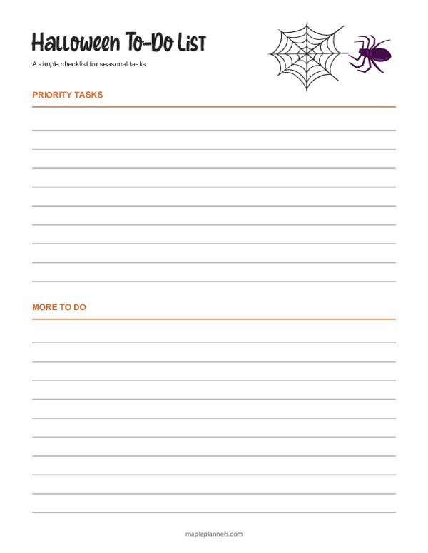 Halloween To-Do List