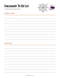 Halloween To-Do List