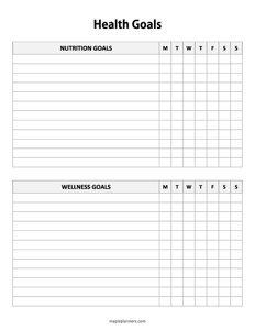 Health Goals Tracker