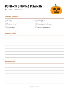 Pumpkin Carving Planner