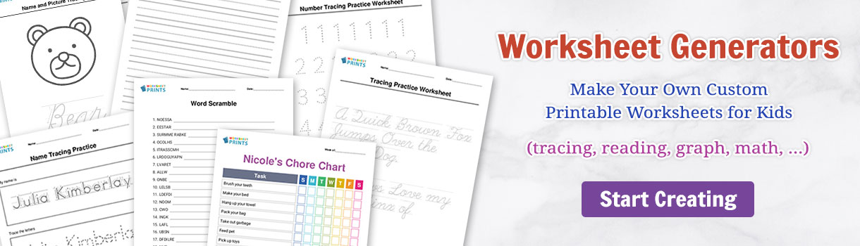 Free Printable Worksheets for Kids