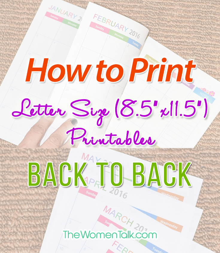 How To Print Letter Size 8 5 x11 Printables Back To Back Maple 